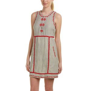 Ella Moss Embroidered Shift Dress Casual Mini